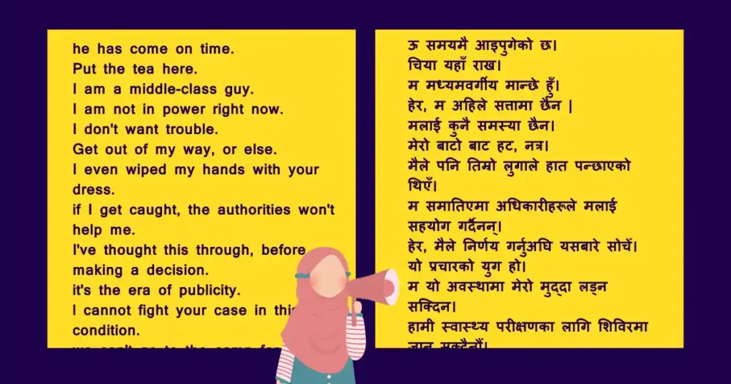 Daily English phrases with Nepali meanings for effective learning
